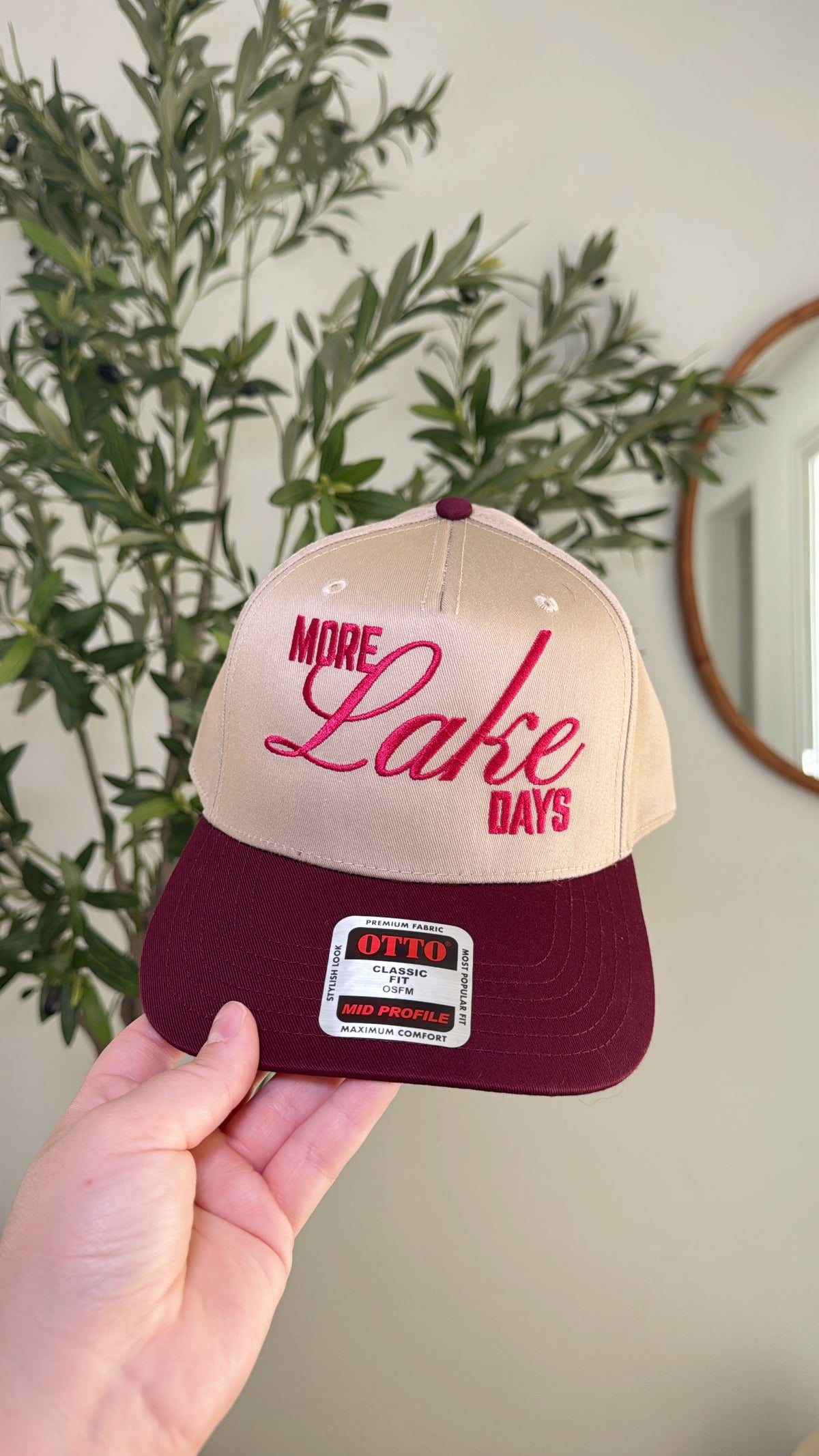 More Lake Days Trucker Hat- Maroon Hat